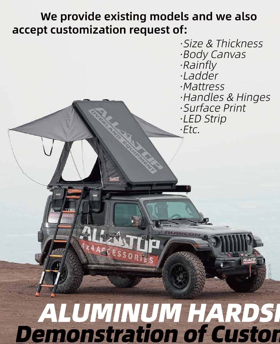 Aluminum Hardshell Roof Top Tent